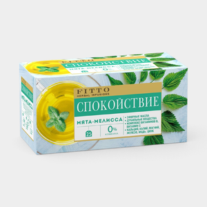 Чай травяной «Fitto» Calming. Мята – Мелисса, 25 пакетиков, 37,5 г Чай травяной «Fitto» Calming. Мята – Мелисса, 25 пакетиков, 37,5 г
