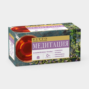 Чай травяной «Fitto» Meditation. Альпийские травы, 25 пакетиков, 37,5 г Чай травяной «Fitto» Meditation. Альпийские травы, 25 пакетиков, 37,5 г