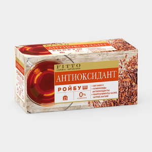 Чай травяной «Fitto» Antioxidant. Ройбуш, 25 пакетиков, 37,5 г Чай травяной «Fitto» Antioxidant. Ройбуш, 25 пакетиков, 37,5 г