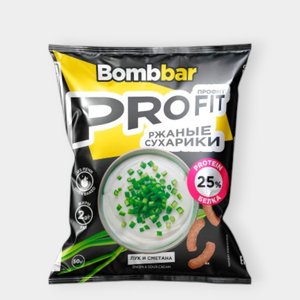 Сухарики протеиновые «Boombbar» «Сметана и зелёный лук», 50 г Сухарики протеиновые «Boombbar» «Сметана и зелёный лук», 50 г
