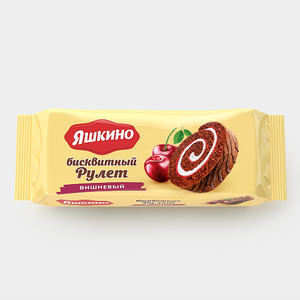 Рулет «Яшкино» бисквитный вишнёвый, 200 г Рулет «Яшкино» бисквитный вишнёвый, 200 г
