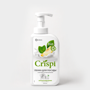 Пенка для мытья посуды «Crispi GraSS» Груша-базилик, 550 мл Пенка для мытья посуды «Crispi GraSS» Груша-базилик, 550 мл