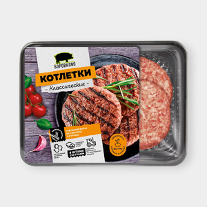 Котлетки Классические «Боровково» охлажденные, 290 г Котлетки Классические «Боровково» охлажденные, 290 г