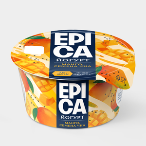 Йогурт 5% «Epica» Манго и семена чиа, 130 г Йогурт 5% «Epica» Манго и семена чиа, 130 г