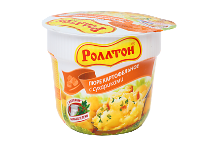 Пюре картофельное «Роллтон» с сухариками, 40 г