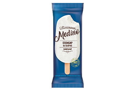 Мороженое «Medino» ванильный пломбир на палочке, 60 г