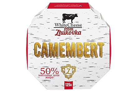 Сыр 50% «White Cheese From Zhukovka» Камамбер с плесенью, 125 г