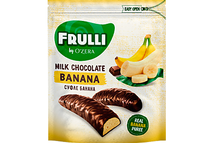 Конфеты «O'Zera» Frulli суфле банана в шоколаде, 125 г