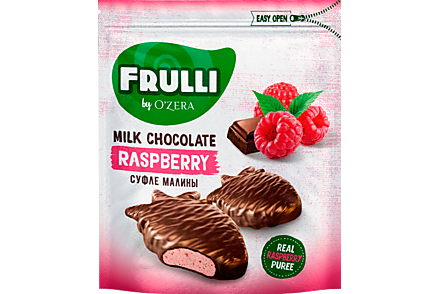 Конфеты «O'Zera» Frulli суфле малины в шоколаде, 125 г