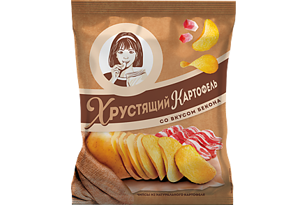 Чипсы «Хрустящий картофель» со вкусом бекона, 40 г