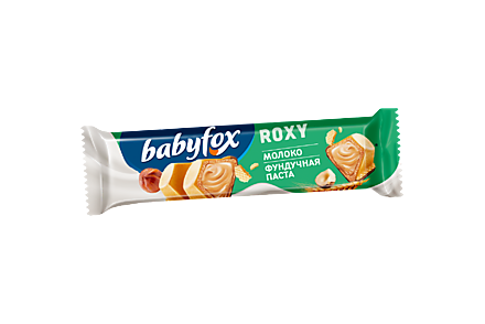Вафельный батончик «Babyfox» Roxy Молоко/фундучная паста, 18 г