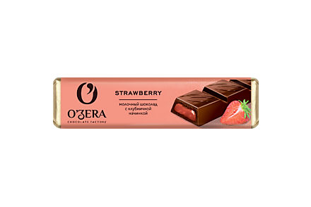 Шоколад молочный «O'Zera» с клубничной начинкой, 50 г