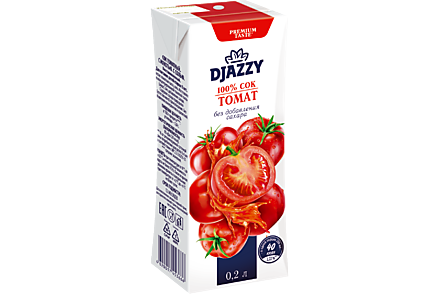 Сок «Djazzy» томатный, с мякотью, 200 мл