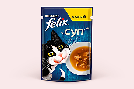 Корм для кошек «Felix» суп с курицей, 48 г