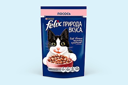 Корм для кошек «Felix» Природа вкуса, с лососем, 75 г