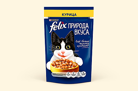 Корм для кошек «Felix» Природа вкуса, курица, 75 г