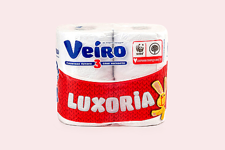 Туалетная бумага трехслойная «Veiro» LUXORIA