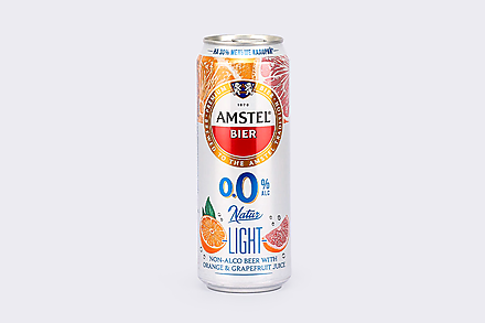 Пивной напиток «Amstel» безалкогольный 0.0 Natur Light Orange & Grapefruit, 430 мл
