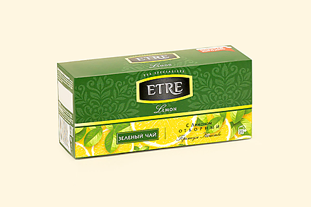 Чай зеленый «Etre» с лимоном, 25 пакетиков, 50 г