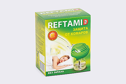 Жидкостной комплект «Reftamid» Защита от комаров без запаха, 30 мл