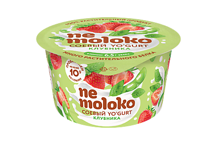 Йогурт соевый «NeMoloko» с клубникой, 130 г