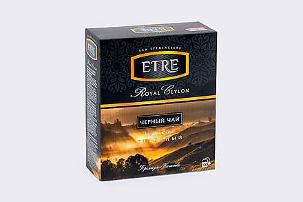 Чай «Etre» Royal Ceylon черный цейлонский, 100 пакетиков, 200 г