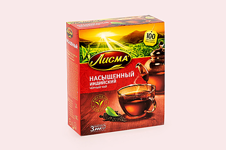 Чай черный «Лисма» Насыщенный, 100 пакетиков, 180 г