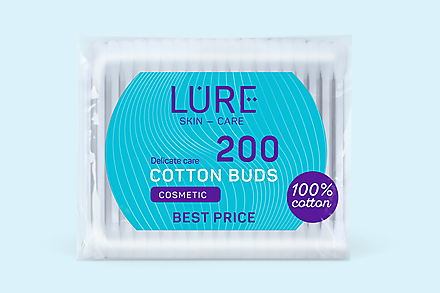 Ватные палочки «LURE» 200 штук