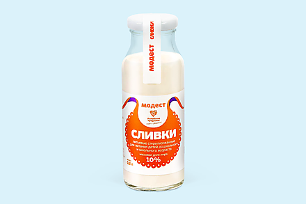 Сливки 10% «Модест» стерилизованные, 200 мл