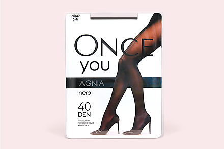 Колготки женские «Once You» Agnia 40 den, nero, размер 3