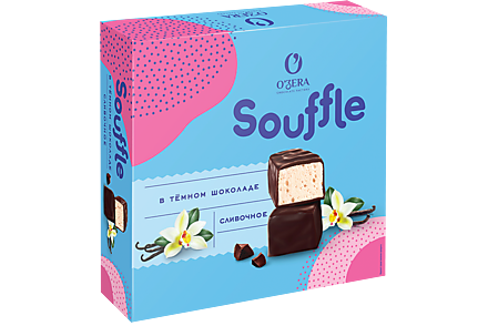Конфеты Souffle «O'Zera» сливочные, в темном шоколаде, 360 г