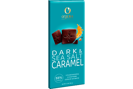 Шоколад «O'Zera» Dark&Sea salt caramel, 90 г