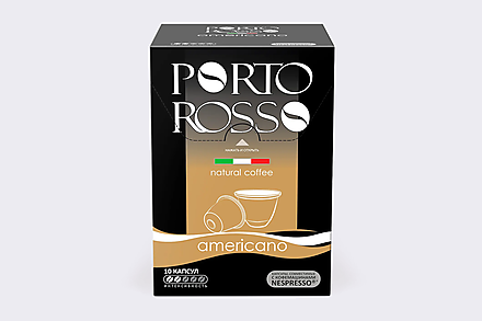 Кофе в капсулах «Porto Rosso» Americano, 10шт, 50 г