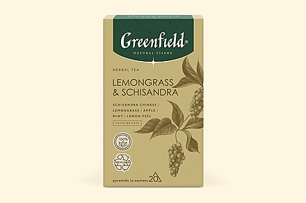 Чай «Greenfield» Natural Tisane Lemongrass & Schisandra, 20 пирамидок, 36 г