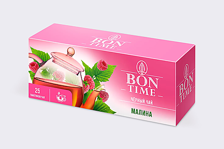Чай черный «Bontime» «Малина», 25 пакетиков, 37,5 г