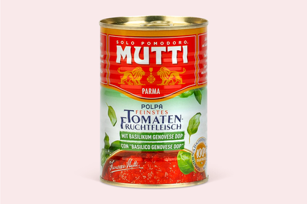 Томаты резаные «Mutti» в томатном соке, с базиликом, 400 г