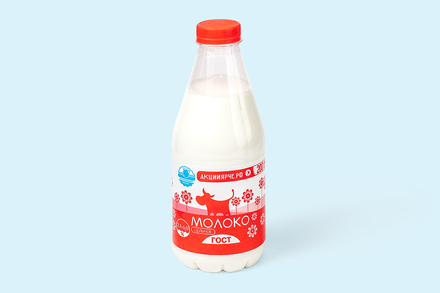 Молоко цельное 3,4%-6%, 850 г