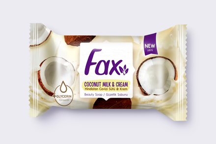 Мыло туалетное «Fax» Крем и кокосовое молоко, 75 г