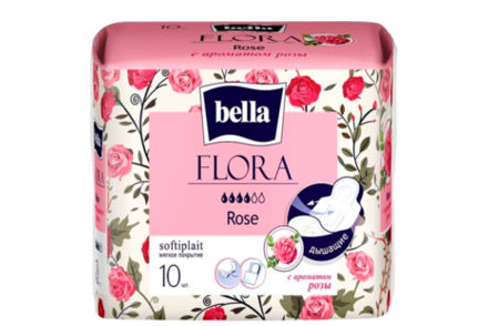 Прокладки «Bella» Flora с ароматом розы, 10 шт