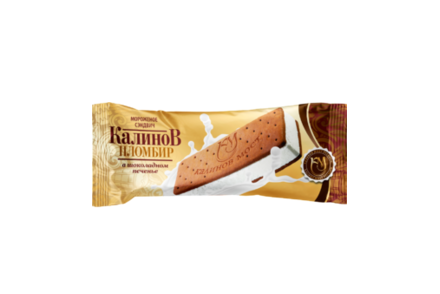 Мороженое «Калинов пломбир» пломбир ванильный в шоколадном печенье, 80 г