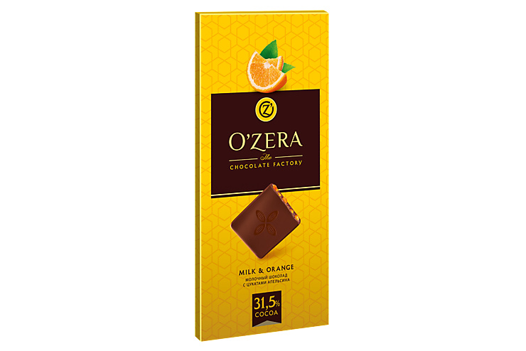 Шоколад молочный «O'Zera» Milk & Orange, 100 г