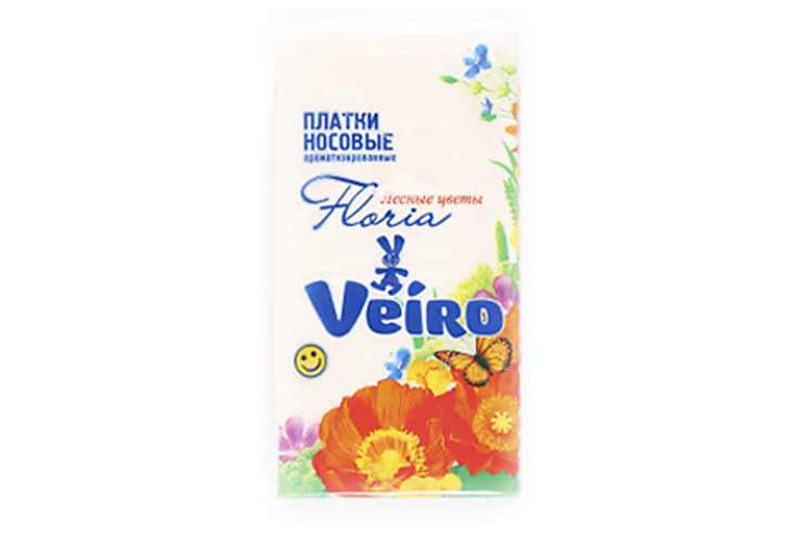 Платочки носовые «Veiro» арома 3 слоя, 10 шт