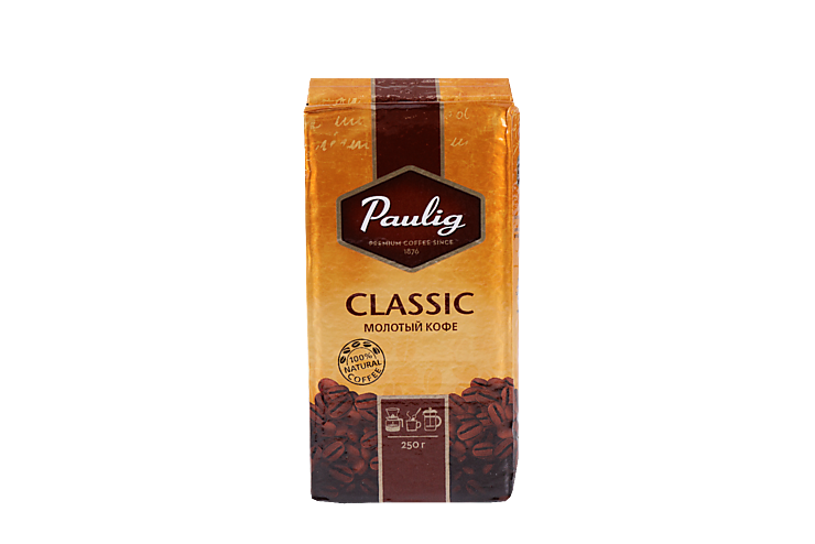 Кофе натуральный жареный молотый «Paulig» Classic, 250 г