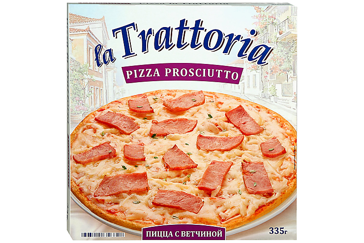Пицца «La Trattoria» с ветчиной, 335 г
