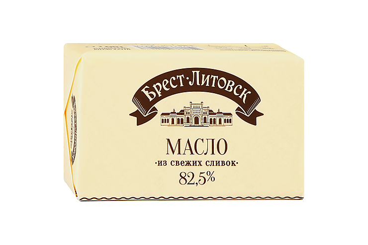 Масло 82.5% «Брест-Литовск» сладко-сливочное несоленое, 180 г