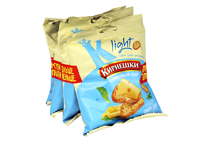 Сухарики «Кириешки Light» со вкусом сливочного сыра,4 шт, 142 г ...