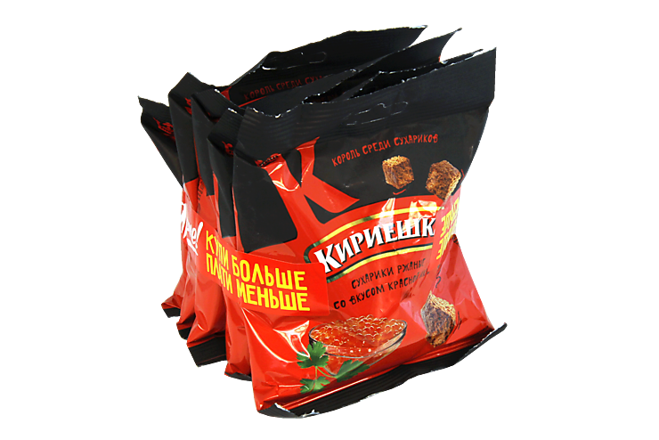Сухарики «Кириешки» со вкусом красной икры, 5 шт, 200 г – купить по ...