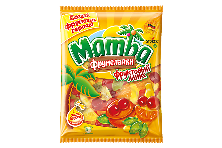 Жевательный мармелад «Mamba» Фрумеладки, фруктовый микс, 140 г