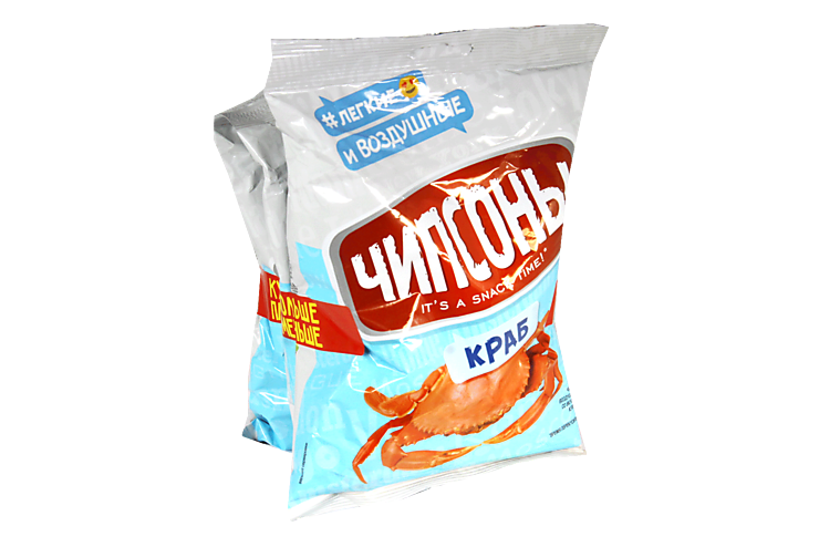 Чипсы «Чипсоны» со вкусом краба, 120 г – купить по приятной цене с ...