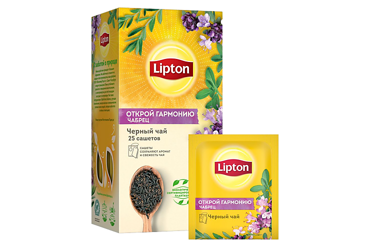 Чай «Lipton» «Открой гармонию» чабрец, 25 пакетиков